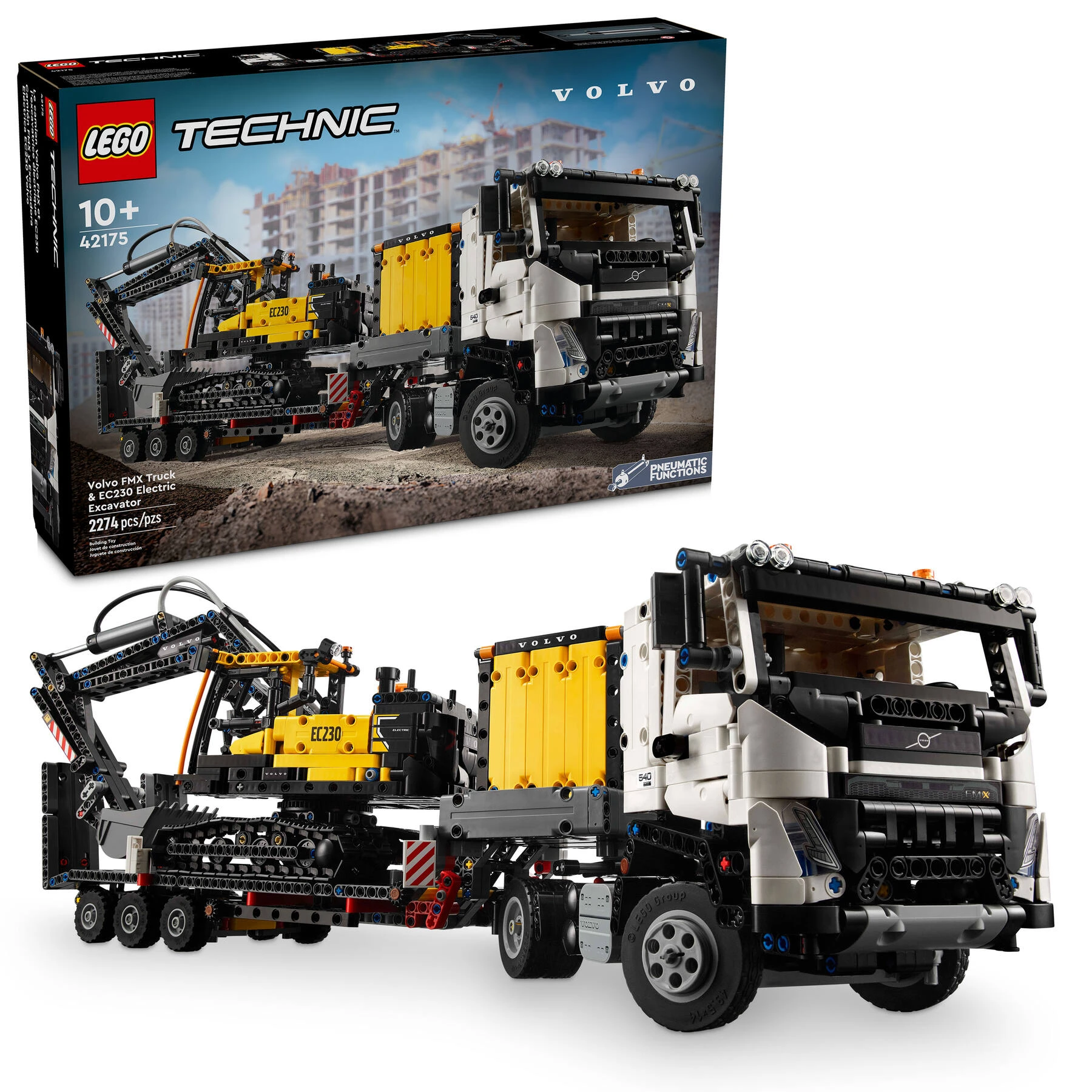 LEGO Volvo FMX Truck & EC230 Electric Excavator 42175 Boxprod V39 Sha